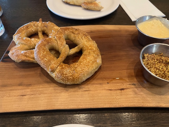 70 Acre Brewing pretzels