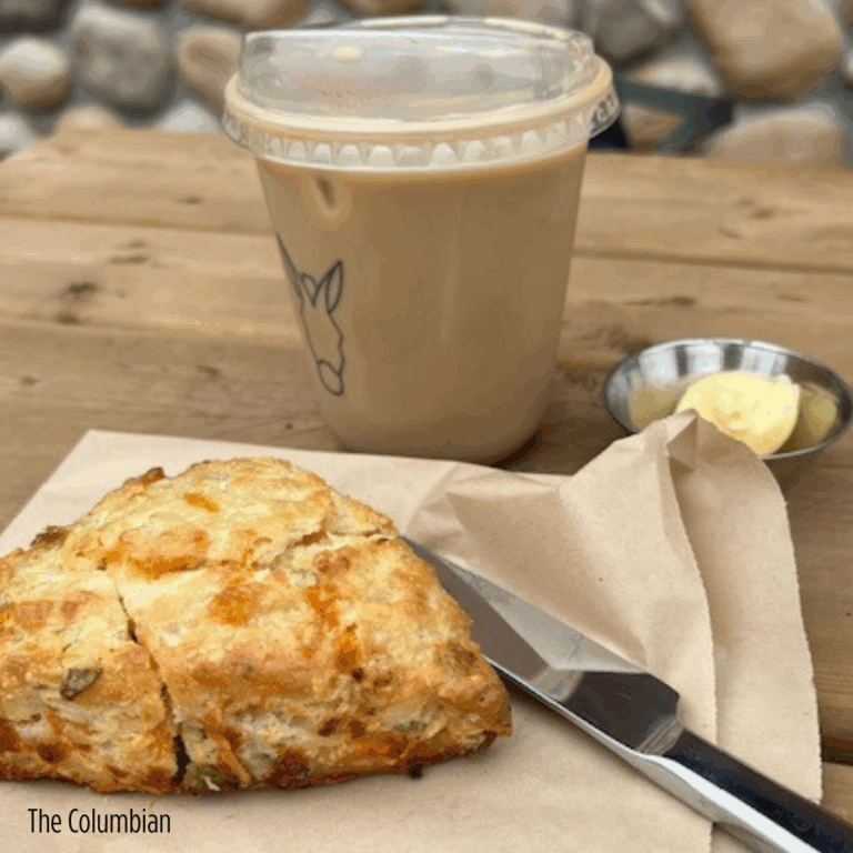 Scone & iced coffee