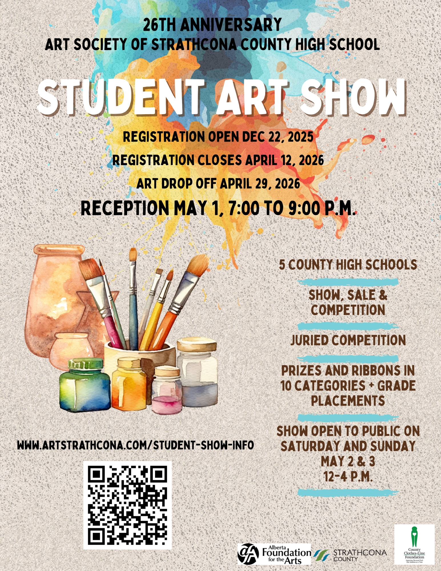 The 26th Annual High School Art Show & Competition